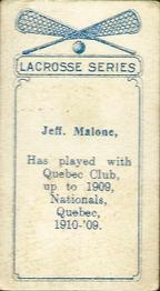 1910 Imperial Tobacco Lacrosse Color (C60) #85 Jeff Malone Back